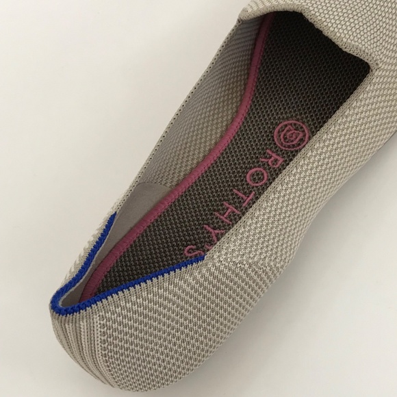 ROTHY’S The Loafer Round Toe Slip On Linen Double Stitch Cream Women's Size 9.5 - Picture 6 of 16